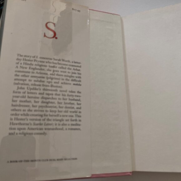 S. a Novel by John Updike Novel 1988 1st Edition 1st Print Knopf Book HC DJ - Picture 5 of 16